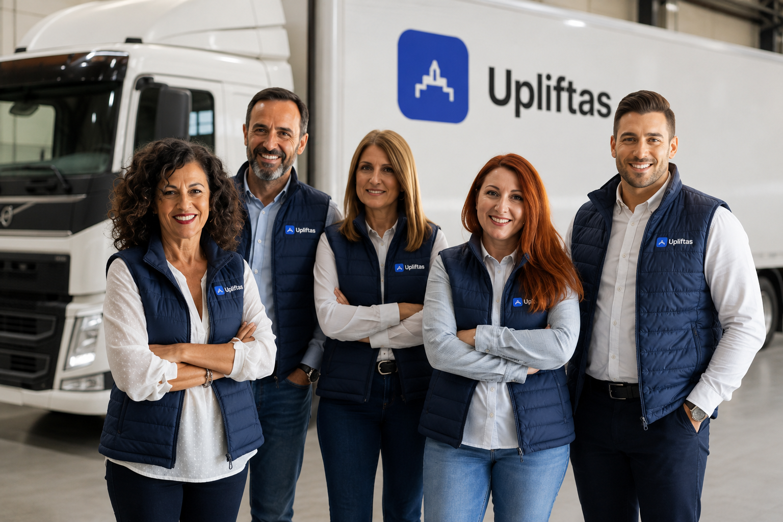 The Upliftas team collaborating in the office